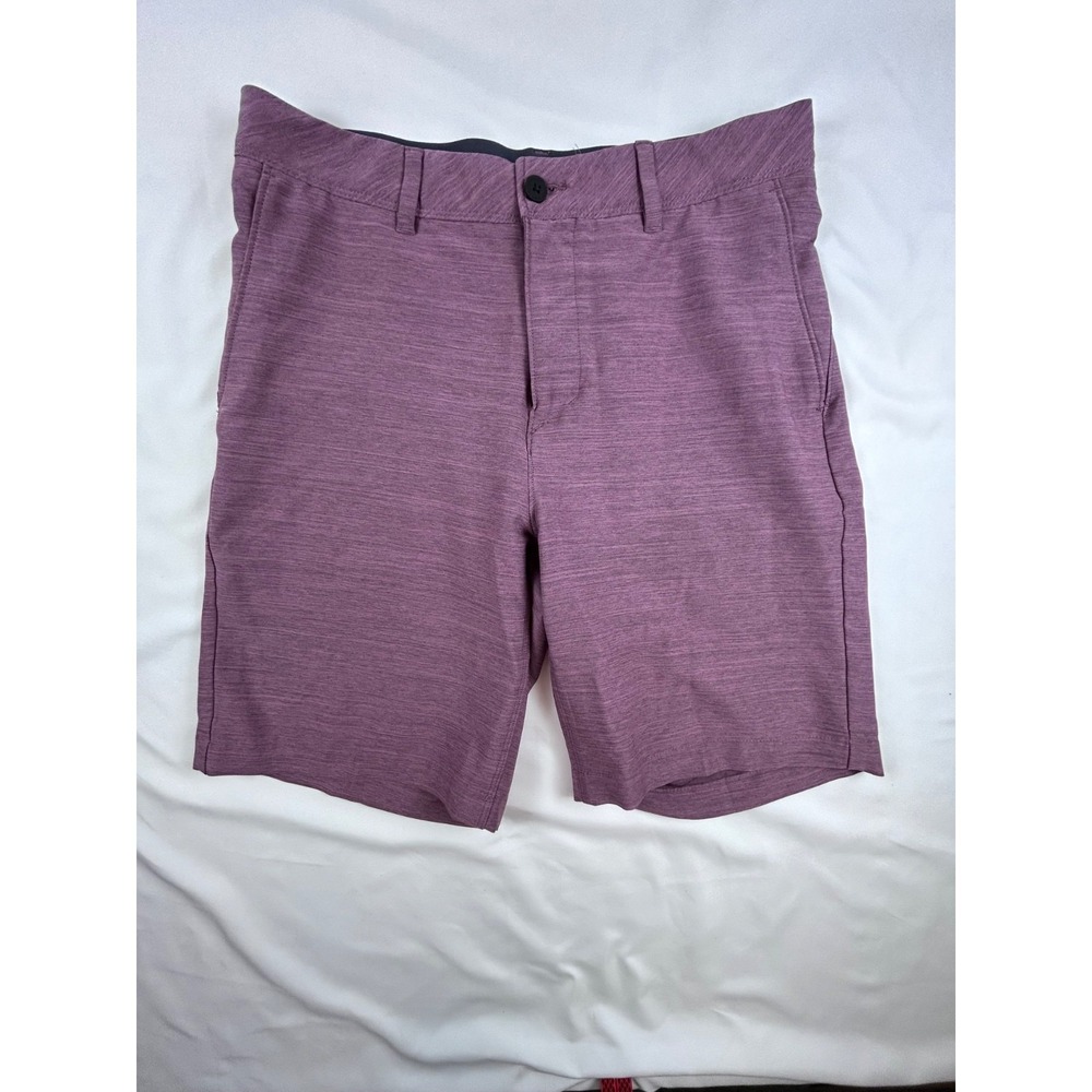VRST Golf Shorts Men FlatFront Burgundy Plum Wrinkle Resistance Vacation Dadcore